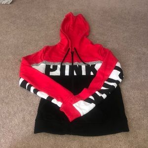 Red Black and White PINK jacket